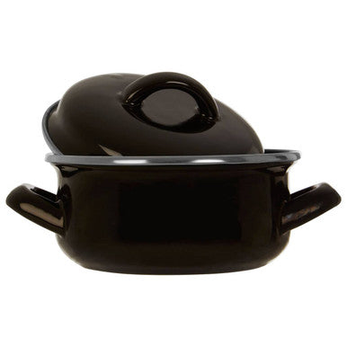 Orsina Porter Black Enamel 12cm Casserole Dish | Individual Cocotte