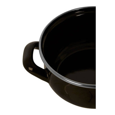 Orsina Porter Black Enamel 12cm Casserole Dish | Individual Cocotte