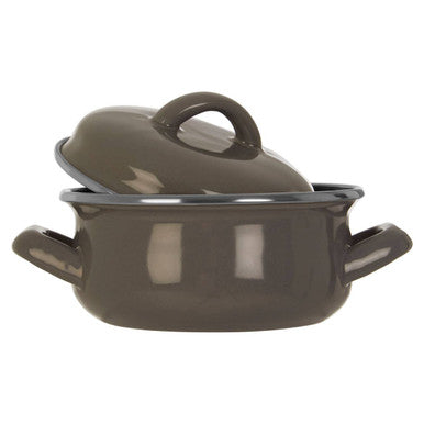Orsina Porter Grey Enamel 12cm Casserole Dish | Individual Serving