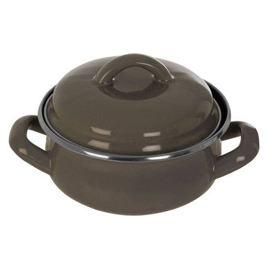 Orsina Porter Grey Enamel 12cm Casserole Dish | Individual Serving