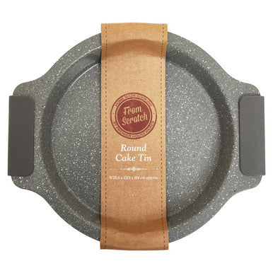 Orsina Small Round Cake Tin – Non-Stick Grey Bakeware with Silicone Grips