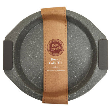 Orsina Large Round Cake Tin – Non-Stick Grey Bakeware with Silicone Handles