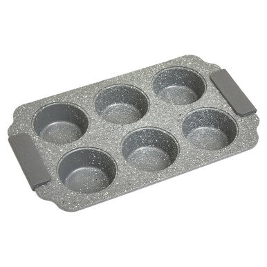 Orsina Non-Stick Marble Effect Muffin Tray – 6 Cup Baking Pan