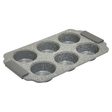 Orsina Non-Stick Marble Effect Muffin Tray – 6 Cup Baking Pan