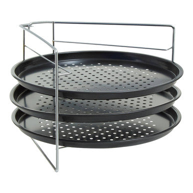Orsina 3-Tier Non-Stick Pizza Rack – Perforated Oven Baking Trays