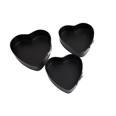 Orsina Heart Shaped Springform Cake Tins - Non-Stick Set of 3