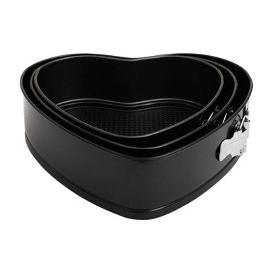 Orsina Heart Shaped Springform Cake Tins - Non-Stick Set of 3