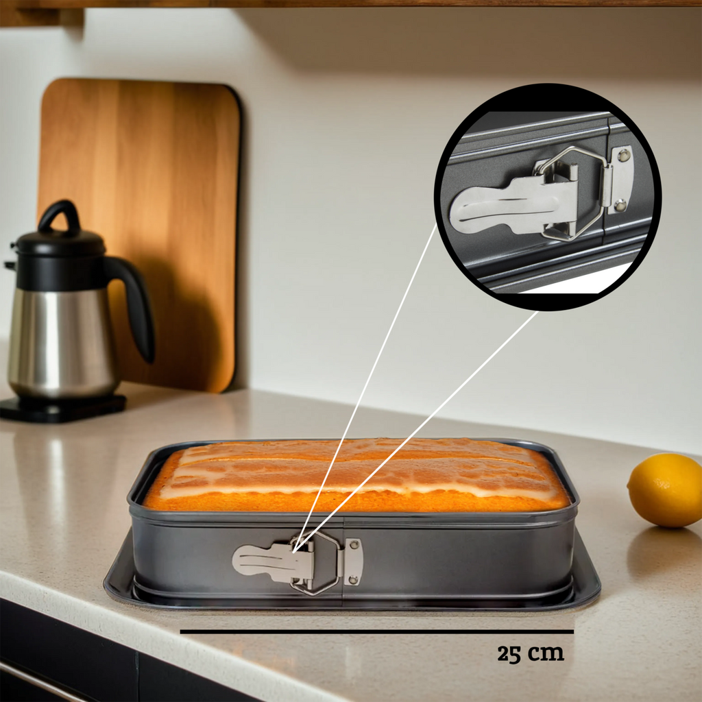 Orsina Non-Stick Rectangular Cake Tin – Springform with Removable Base