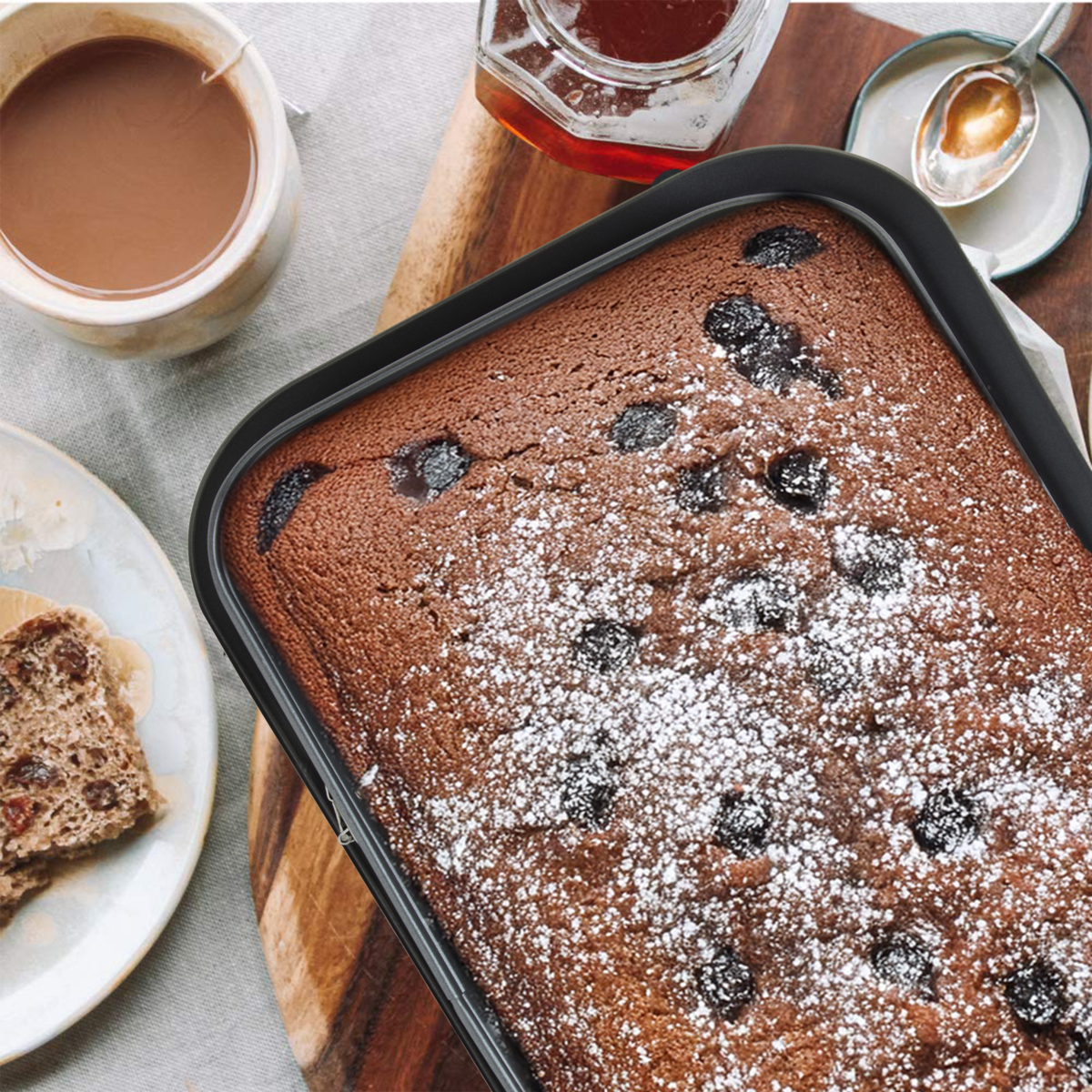 Orsina Non-Stick Rectangular Cake Tin – Springform with Removable Base