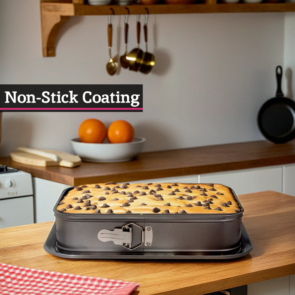 Orsina Non-Stick Rectangular Cake Tin – Springform with Removable Base