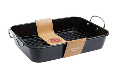 Orsina Small Rectangular Roasting Pan – Non-Stick Black Bakeware