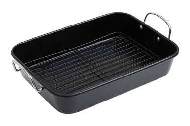 Orsina Small Rectangular Roasting Pan – Non-Stick Black Bakeware