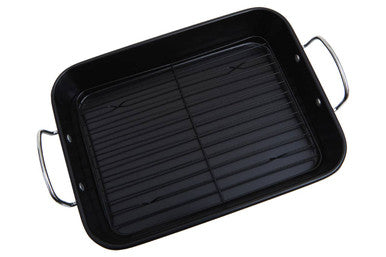 Orsina Small Rectangular Roasting Pan – Non-Stick Black Bakeware