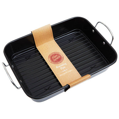 Orsina Small Rectangular Roasting Pan – Non-Stick Black Bakeware
