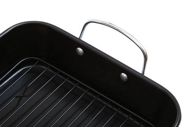 Orsina Small Rectangular Roasting Pan – Non-Stick Black Bakeware