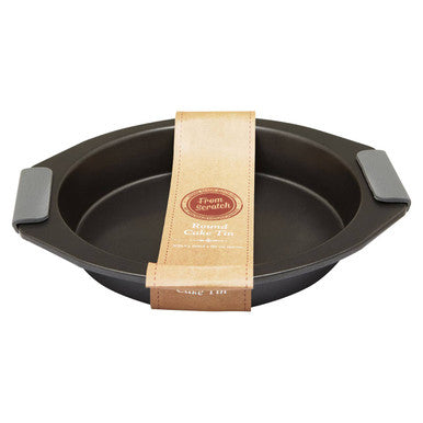 Orsina Round Cake Tin – Non-Stick Grey Baking Pan with Silicone Grips