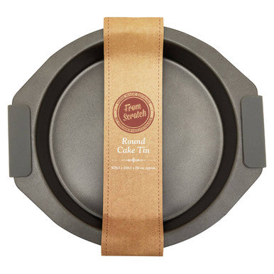 Orsina Round Cake Tin – Non-Stick Grey Baking Pan with Silicone Grips