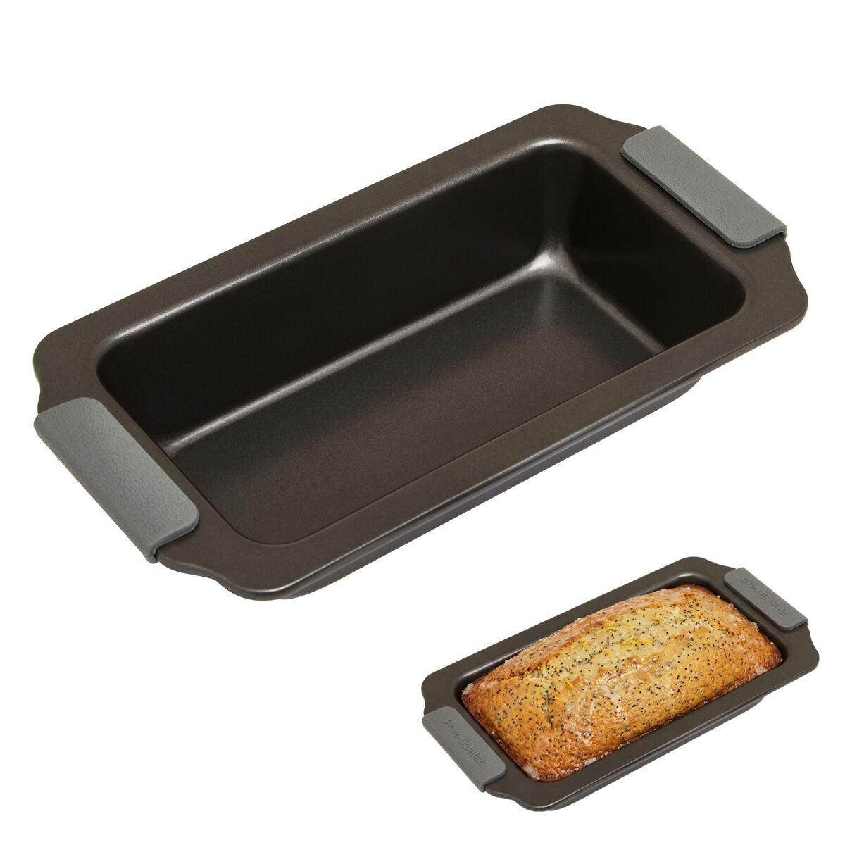 Orsina Small Grey Loaf Tin – Non-Stick Bread Pan with Silicone Grips