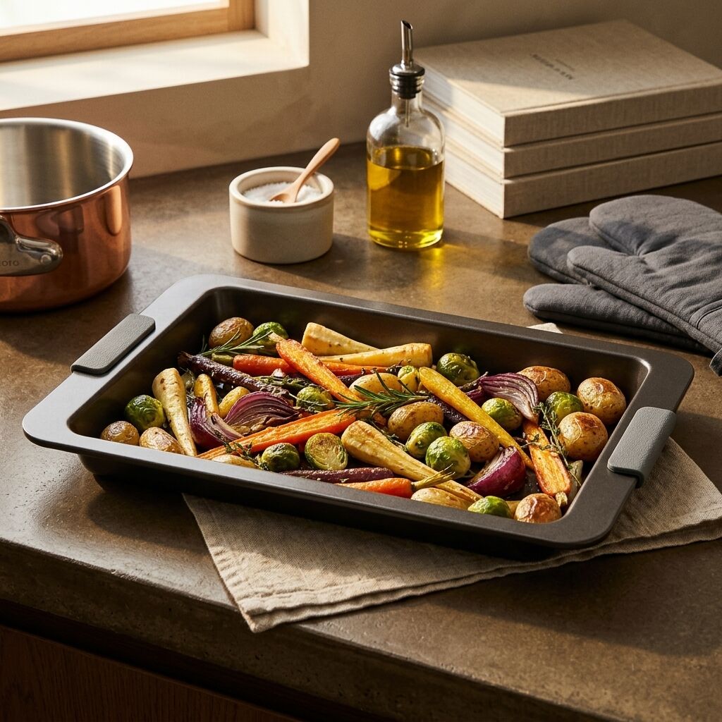 Orsina Large Non-Stick Baking Tray – Grey Rectangular Oven Sheet Pan