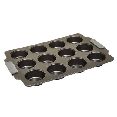 Orsina From Scratch 12-Cup Muffin Tray – Non-Stick Grey Cupcake Pan