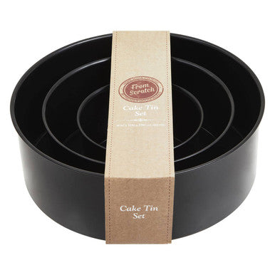 Orsina Non-Stick Round Cake Tins – Set of 3 Loose Base Baking Pans