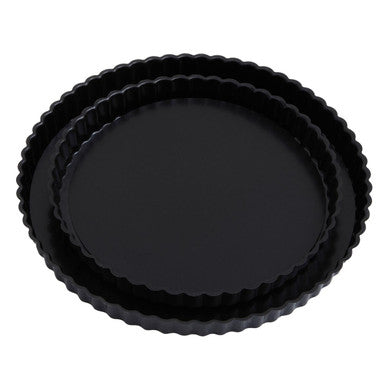 Orsina Set of 2 Fluted Flan Tins – Nonstick Tart Pans with Loose Bases