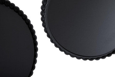 Orsina Set of 2 Fluted Flan Tins – Nonstick Tart Pans with Loose Bases