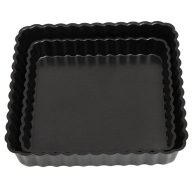 Orsina Fluted Quiche & Flan Tins – Set of 2 Nonstick Loose Base Pans
