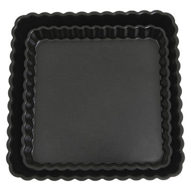 Orsina Fluted Quiche & Flan Tins – Set of 2 Nonstick Loose Base Pans