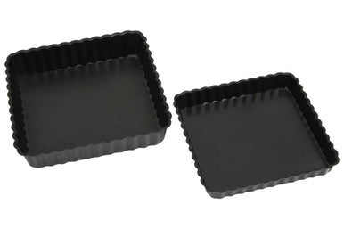 Orsina Fluted Quiche & Flan Tins – Set of 2 Nonstick Loose Base Pans
