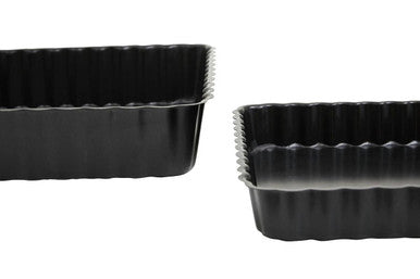 Orsina Fluted Quiche & Flan Tins – Set of 2 Nonstick Loose Base Pans