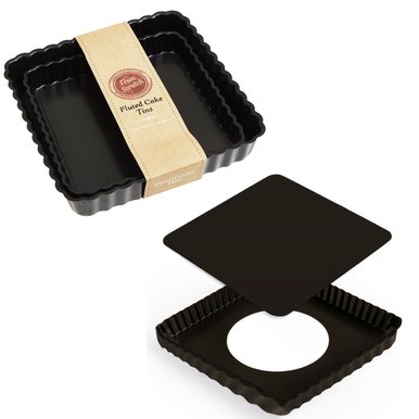 Orsina Fluted Quiche & Flan Tins – Set of 2 Nonstick Loose Base Pans