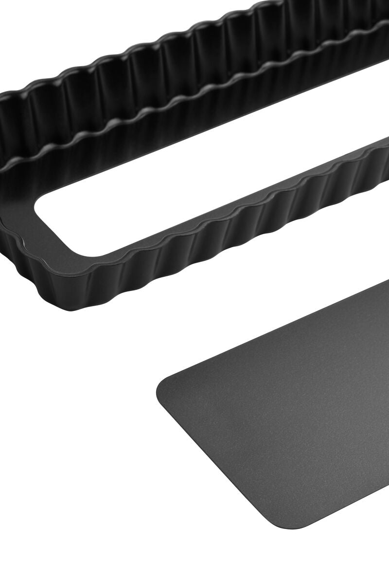 Orsina Rectangular Fluted Flan Quiche Tin – Nonstick Loose Base Pan