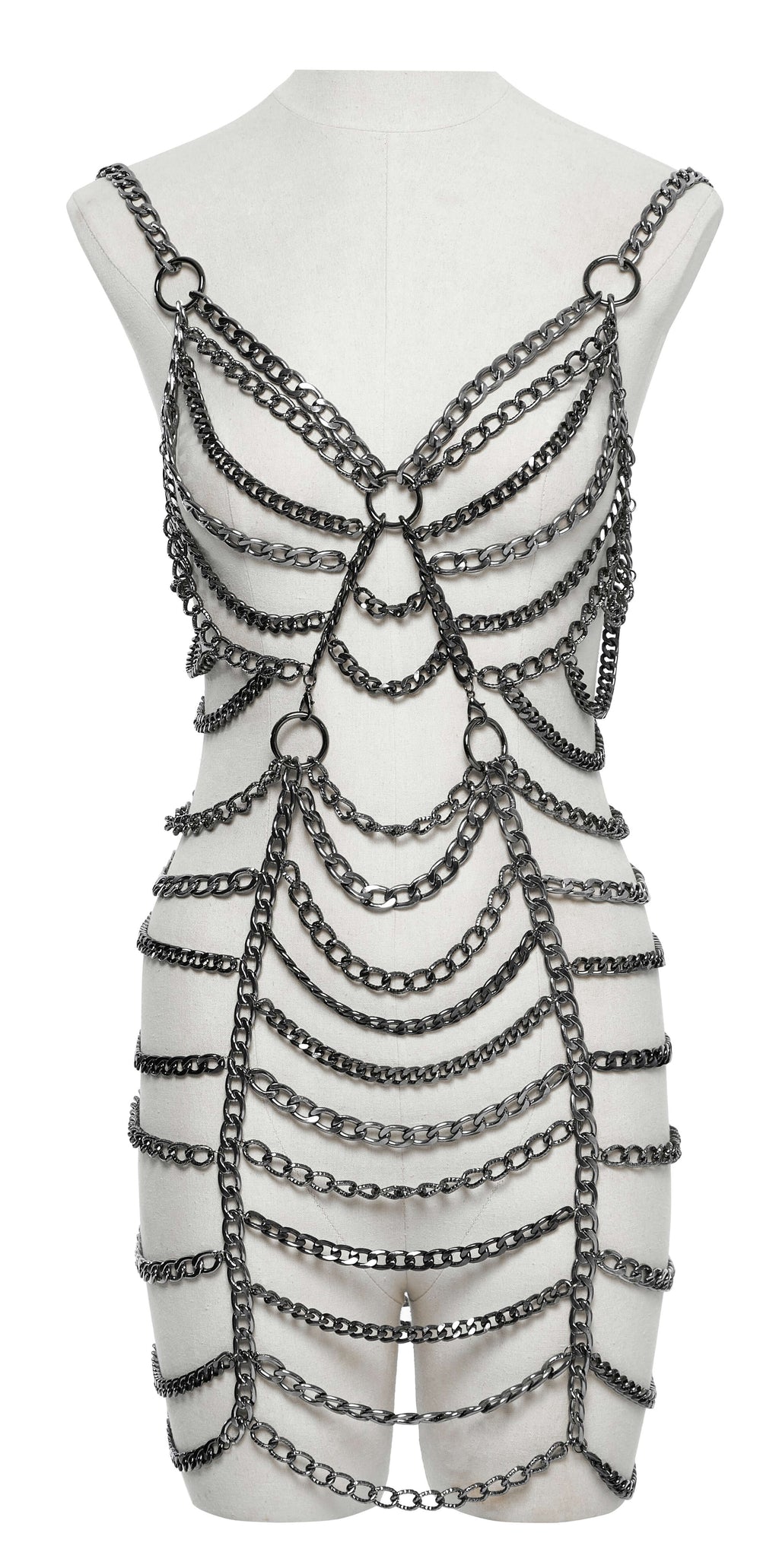 Punk Rave Anslie Aluminum Metal Body Chain Dress | Two-Piece Set