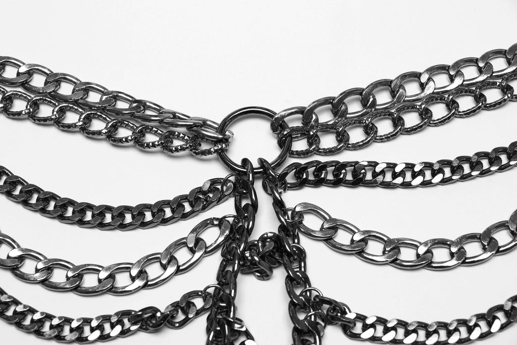 Punk Rave Anslie Aluminum Metal Body Chain Dress | Two-Piece Set