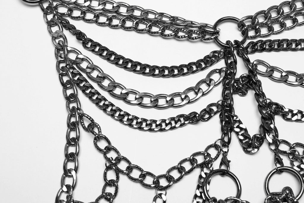 Punk Rave Anslie Aluminum Metal Body Chain Dress | Two-Piece Set