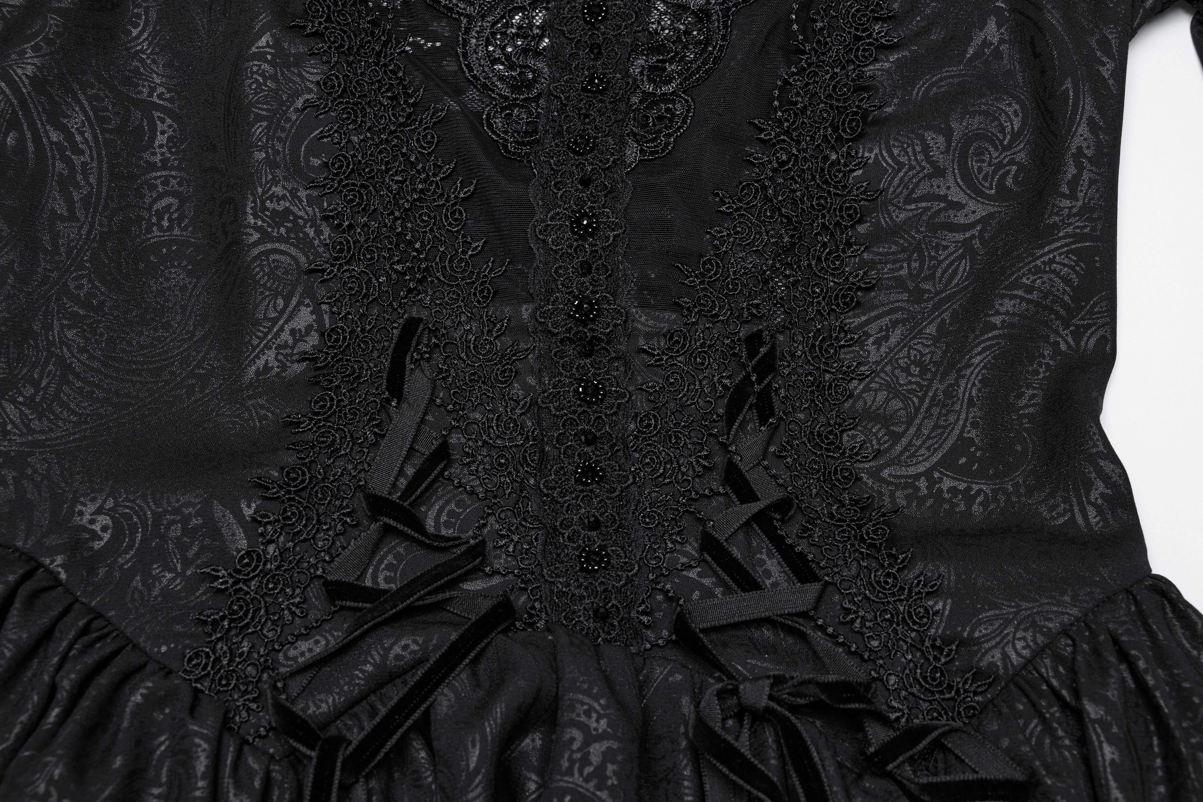 Punk Rave Jezebel Elf Off Shoulder Dress | Lace High-Low Chiffon