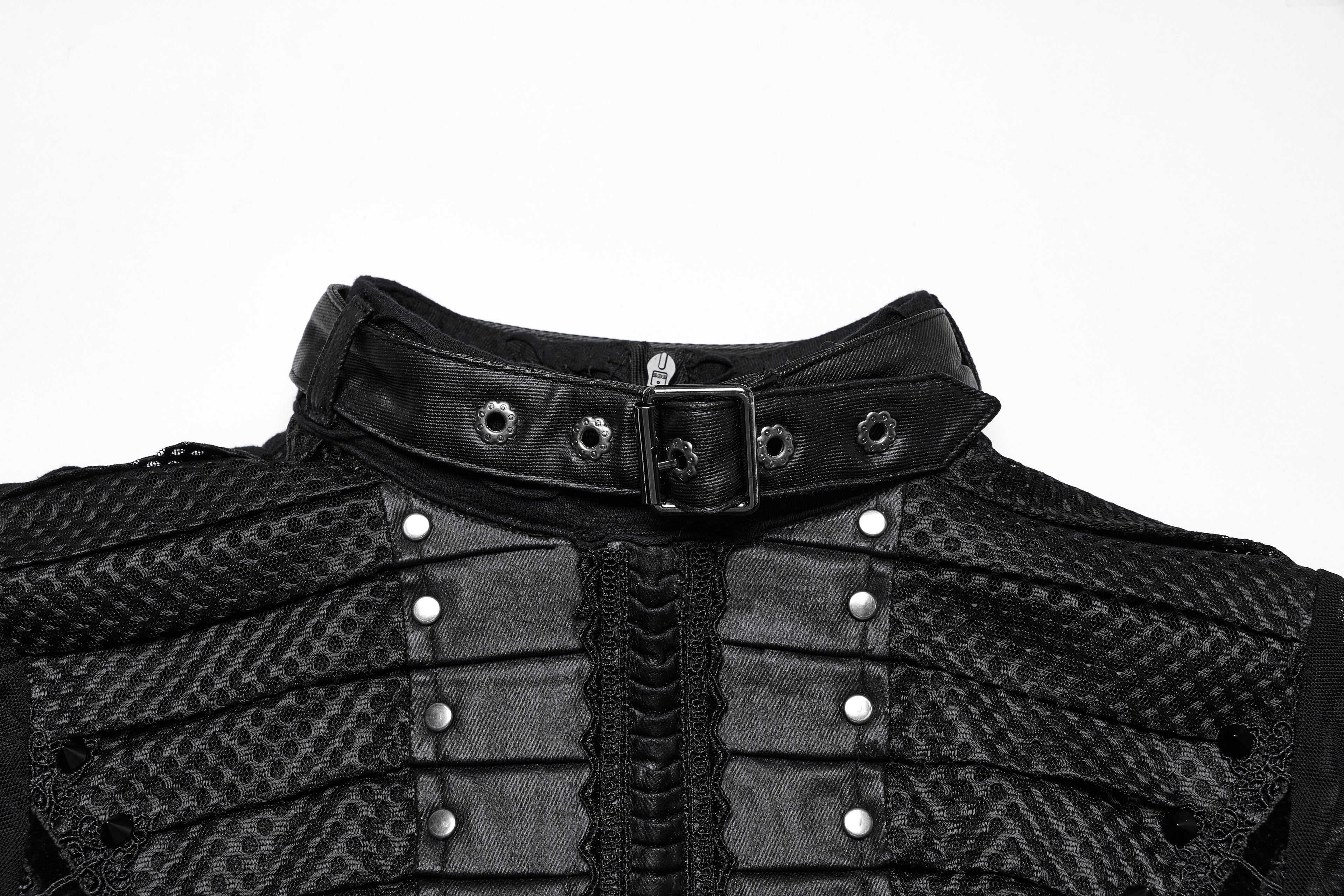 Punk Rave Seraphine Gothic Spinal Lace Panel Maxi Dress – Black
