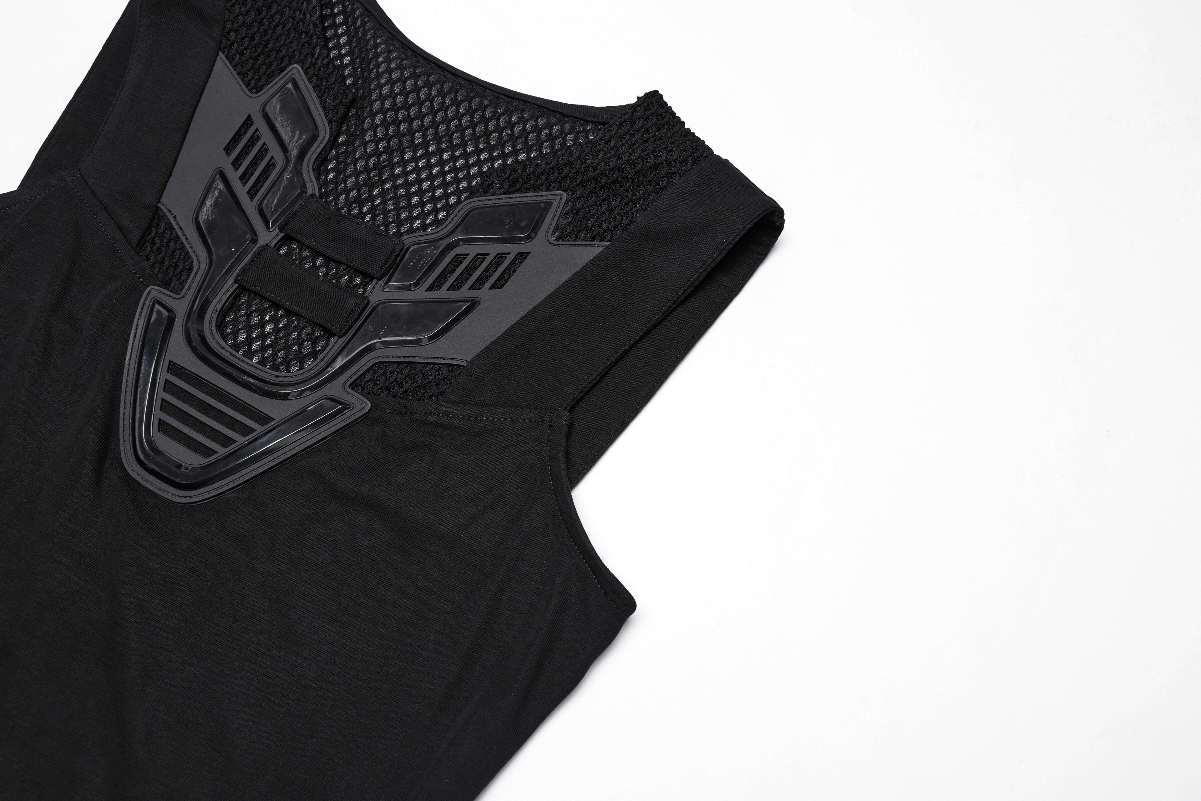 Punk Rave Ellerie Cyberpunk Vest – Mesh Knit Sleeveless Armor Top