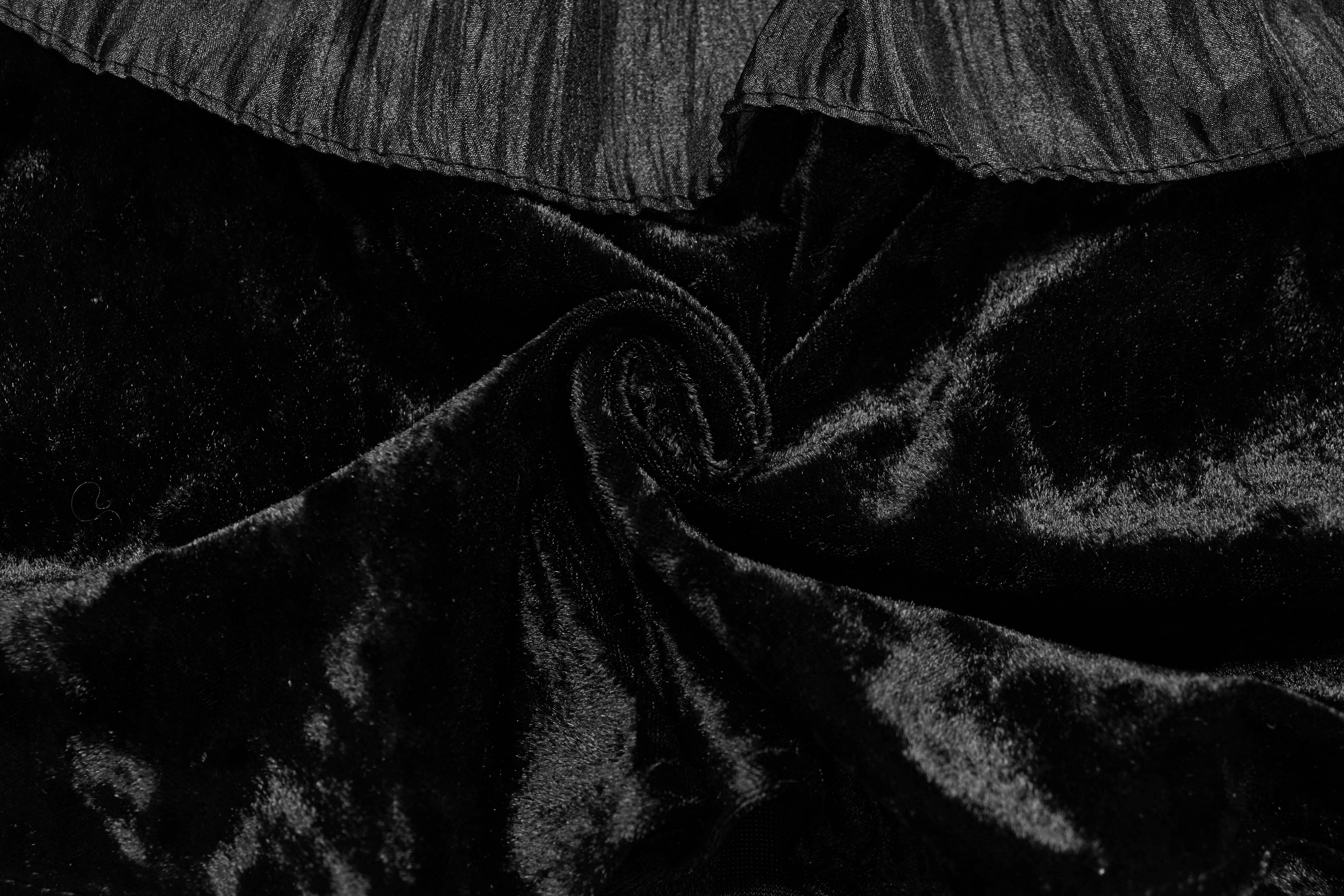 Punk Rave Elysia Velvet Ruffle Goth Shawl – Victorian Lace Collar Black
