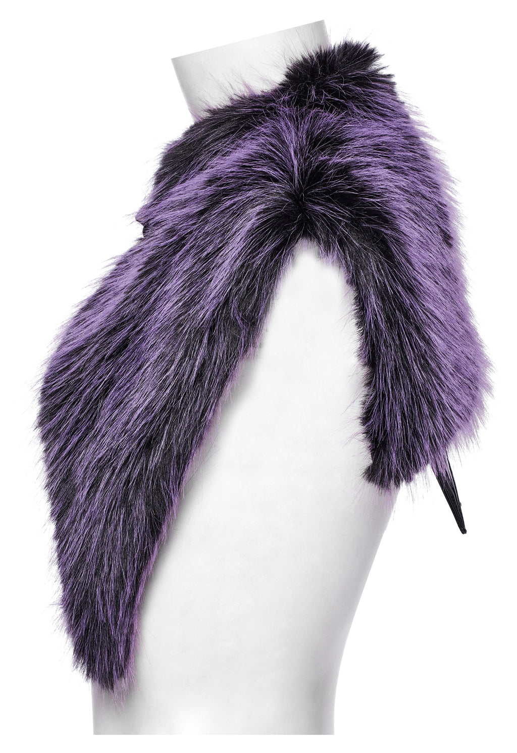 Punk Rave Lilith Gradient Faux Fur Devil Shawl – Violet Gothic Wrap