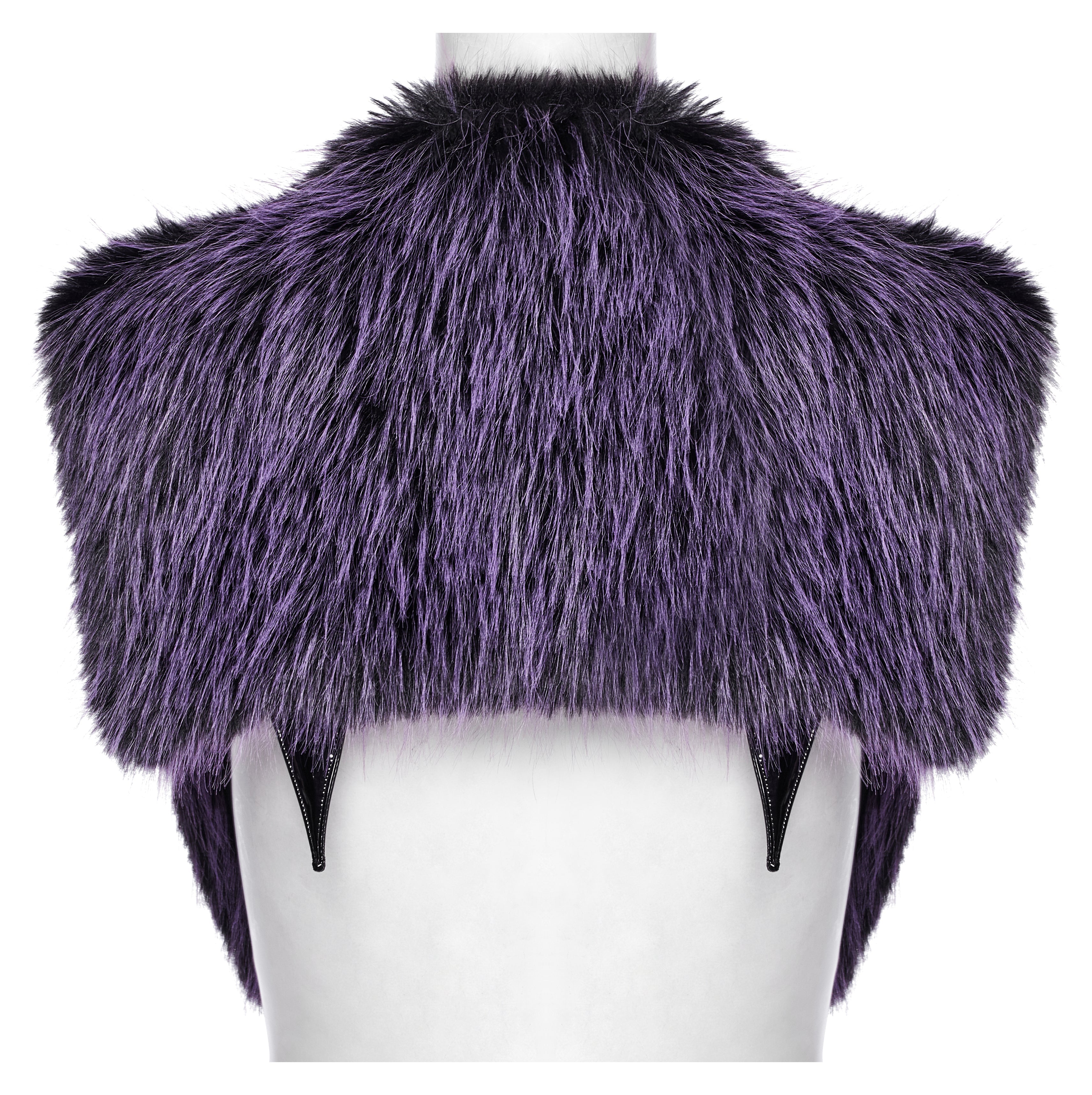 Punk Rave Lilith Gradient Faux Fur Devil Shawl – Violet Gothic Wrap