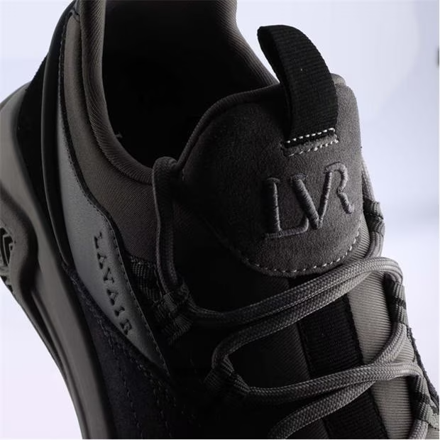 Lavair Creator Men's Grey Nappa Leather Chunky Trainers – UK 6 EU 40