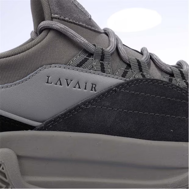 Lavair Creator Men's Grey Nappa Leather Chunky Trainers – UK 6 EU 40