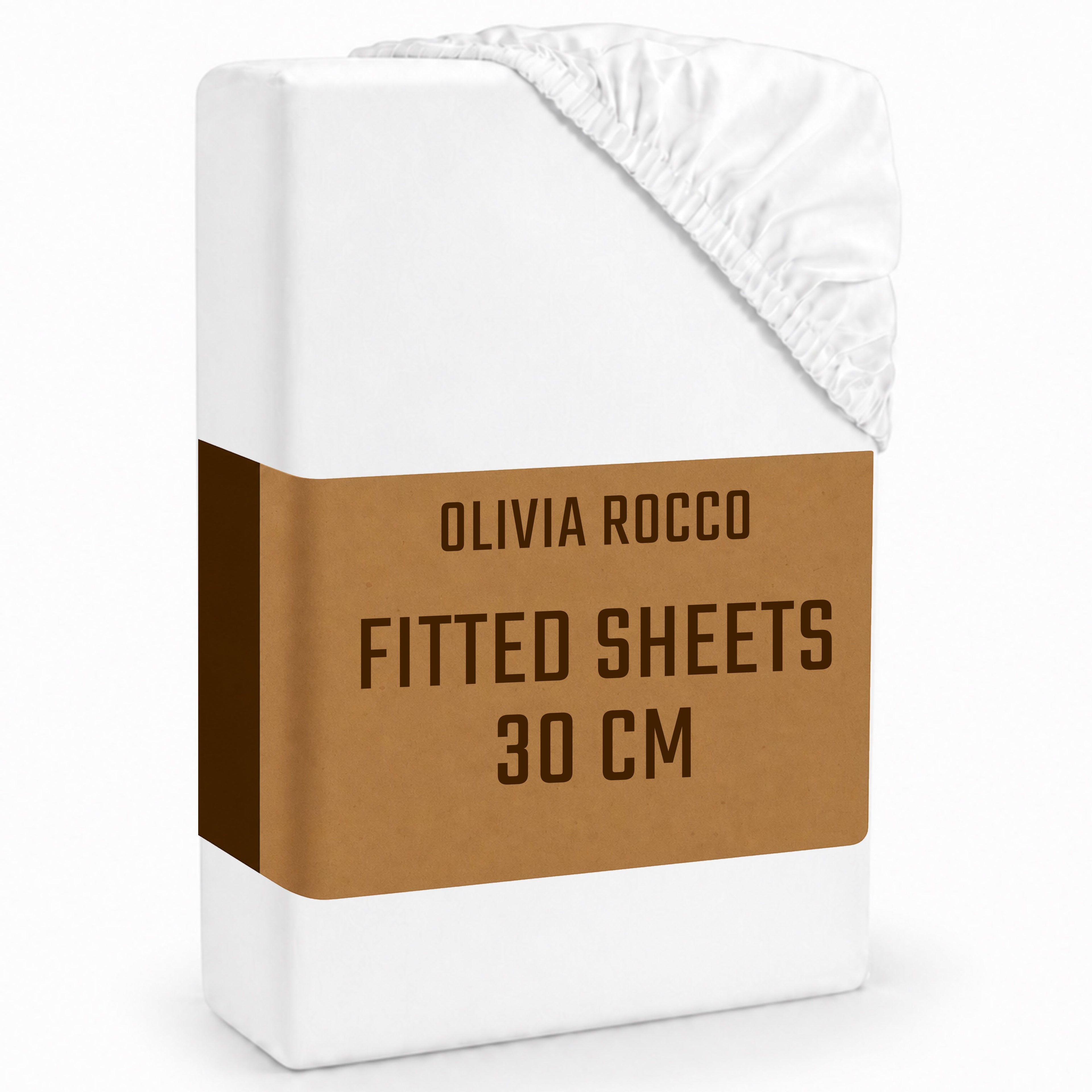 OLIVIA ROCCO Fitted Sheets – Super Soft Easy Care Plain Dye Bed Linen