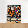 Fashion Lounge Poster – Stylish High Heel & Magazine Scene