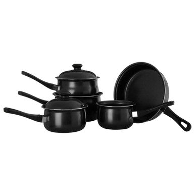 Orsina Viggo 5 Piece Non-Stick Cookware Set – Black Kitchen Essentials