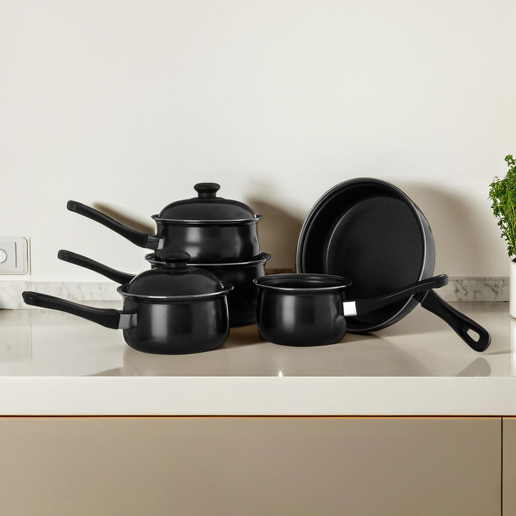 Orsina Viggo 5 Piece Non-Stick Cookware Set – Black Kitchen Essentials
