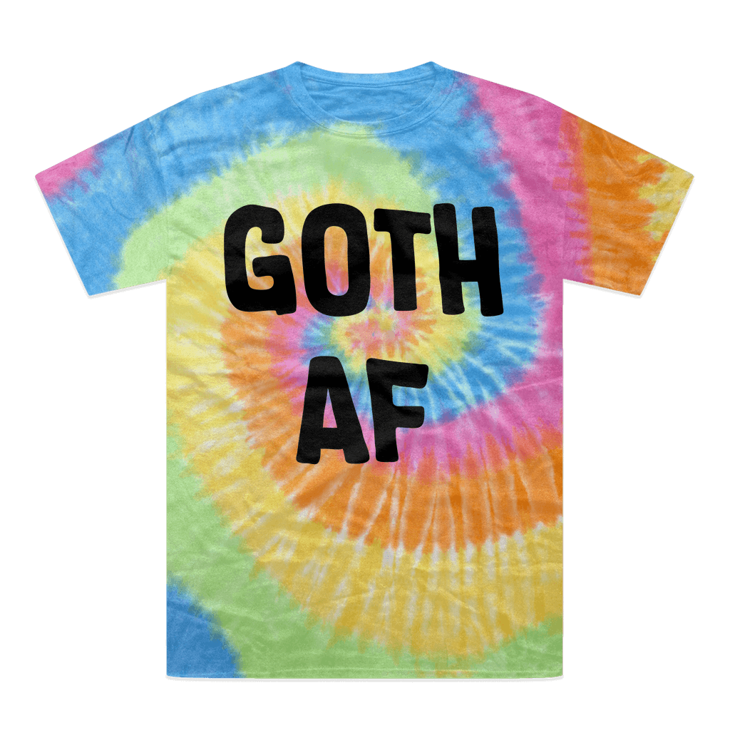 Gothic Attitude Goth AF Tie-Dye T-Shirt | 100% Cotton Unisex Tee