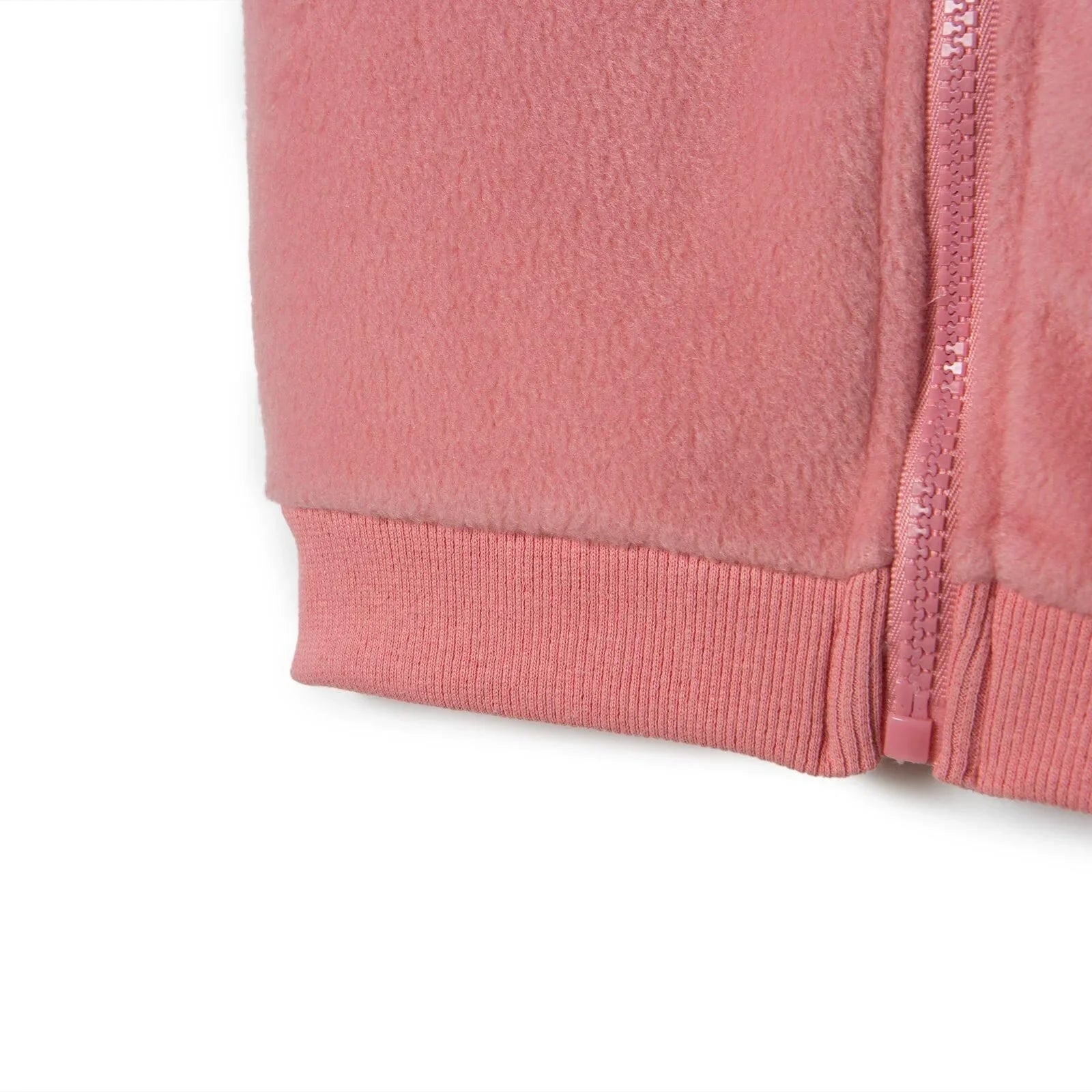 Baby Girl Fleece Waistcoat High Neck - Light Rose